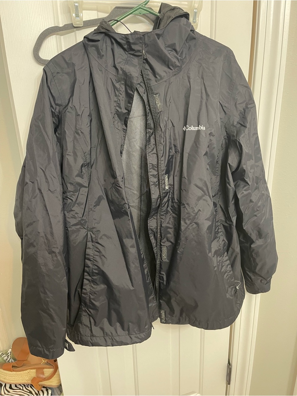 Women’s Columbia Arcadia II Black Packable Rain Jacket